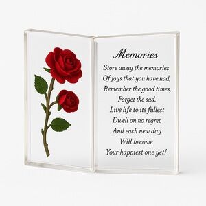 Red Rose Acrylic Keepsake